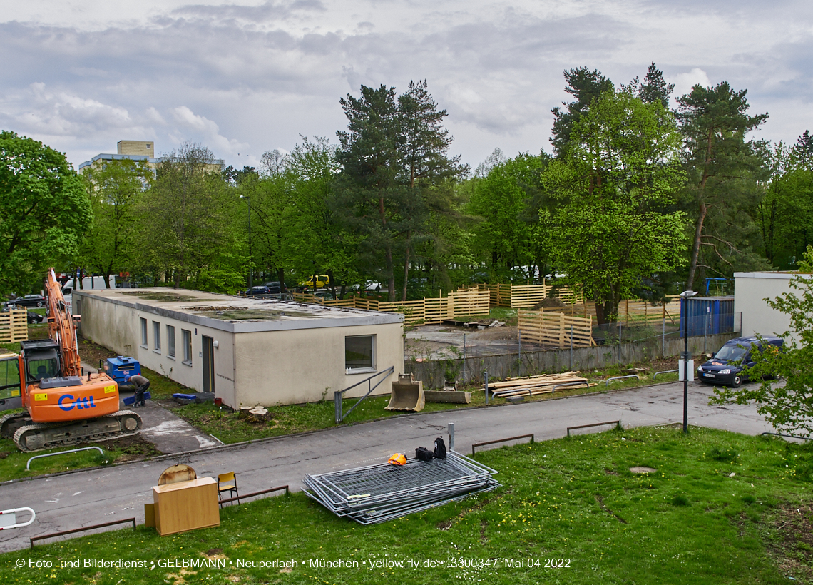 04.05.2022 - Baustelle am Haus für Kinder in Neuperlach